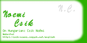 noemi csik business card
